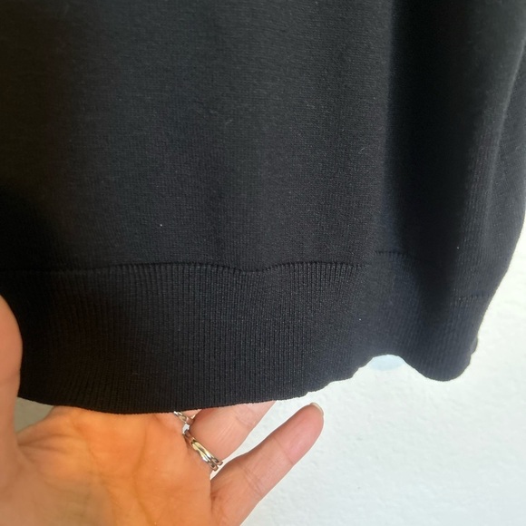 August Silk Womens Top 1X Silk Blend Black Sleeveless Pullover Knit Tank Sweater - Picture 5 of 8